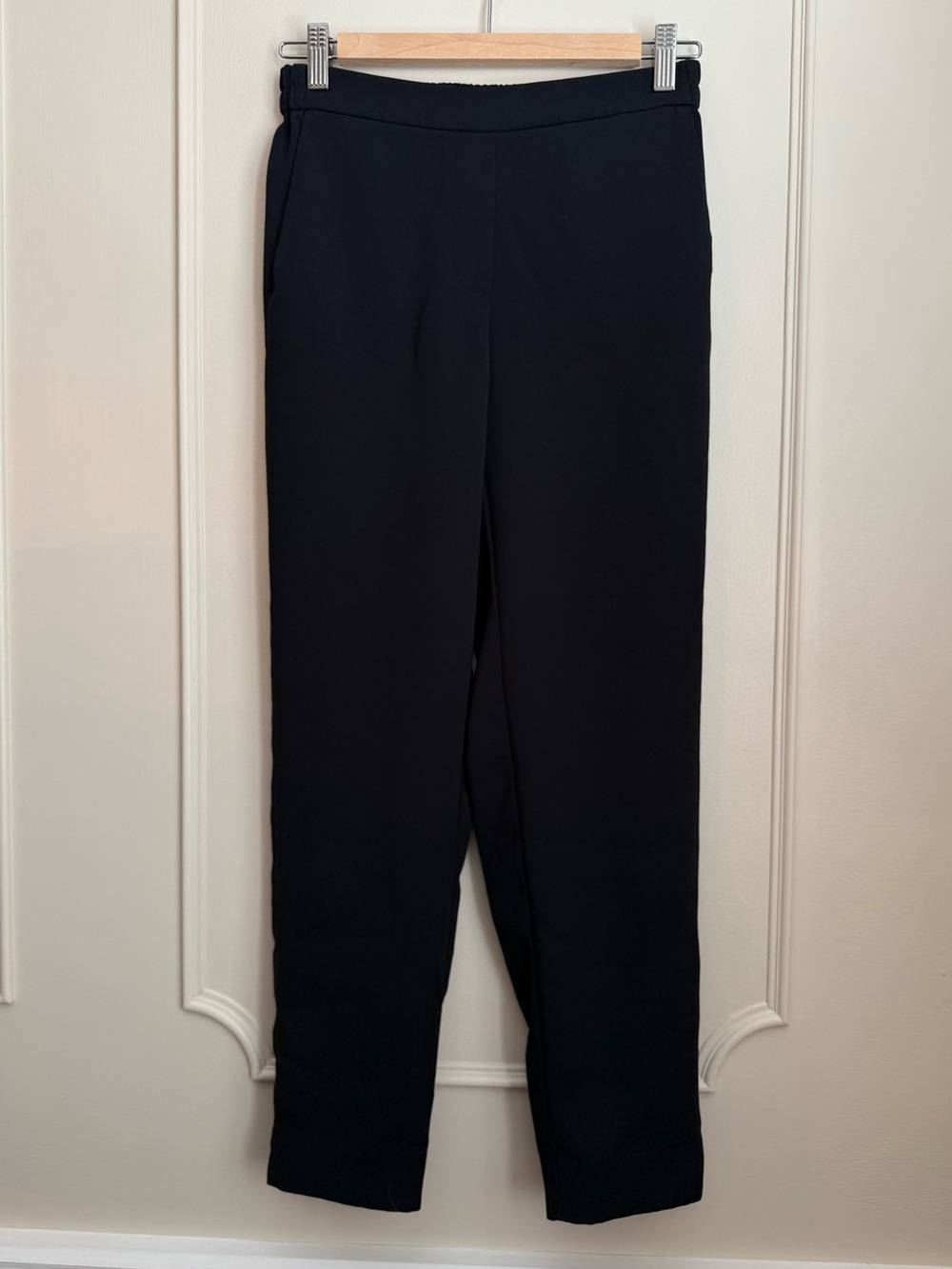 J. Crew Black Straight-Leg Pull-On Pants